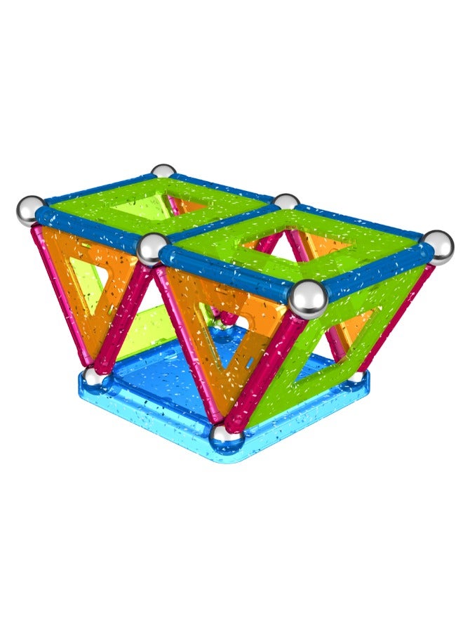 جيوماغ لوحات Geomag المغناطيسية اللامعة | ألعاب البناء للأطفال الصغار | عصي مغناطيسية لامعة مع كرات وألواح معدنية | 44 قطعة | الأعمار 3 سنوات+ - Image 3