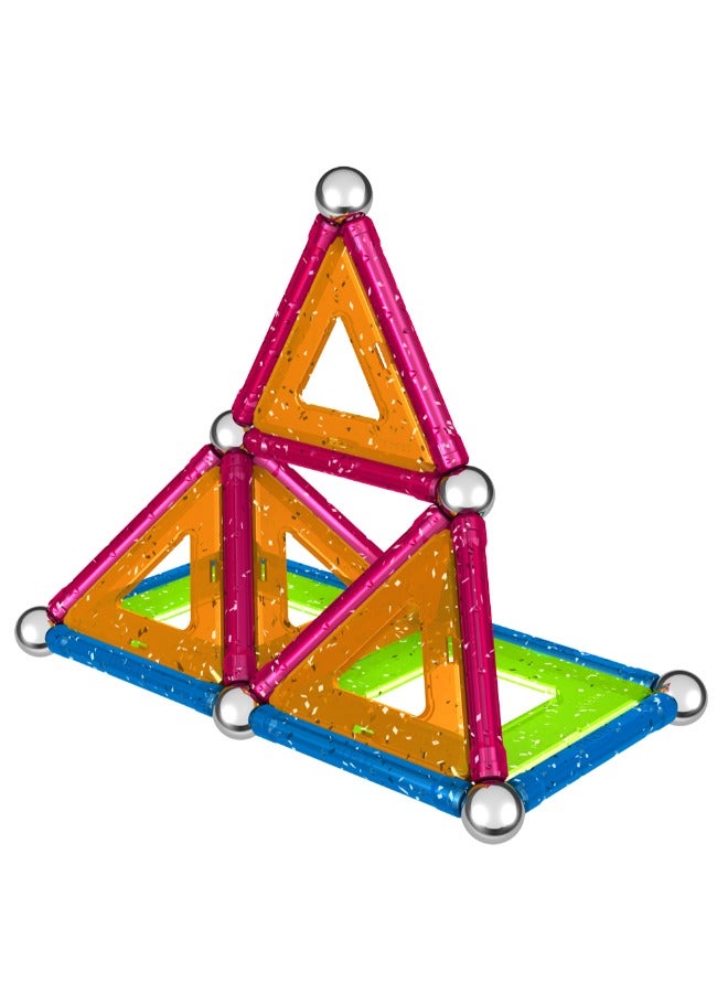 جيوماغ لوحات Geomag المغناطيسية اللامعة | ألعاب البناء للأطفال الصغار | عصي مغناطيسية لامعة مع كرات وألواح معدنية | 44 قطعة | الأعمار 3 سنوات+ - Image 5