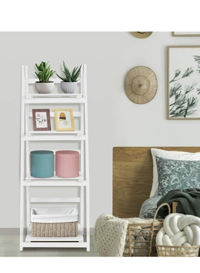 Generic 𝐅𝐅𝐃 Wooden Plant Stand – 4-Tier Indoor/Outdoor Flower Shelf, Solid Pine Wood, Space-Saving Corner Display Rack for Garden, Balcony, Living Room  - Image 3