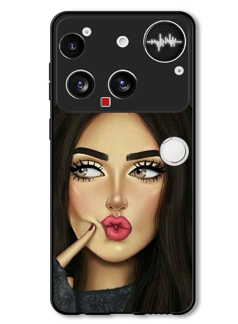 Theodor Case Compatible with Nothing Phone (3) 6.67 Inch Protection Shockproof Bumper Cover Cute Girl - Image 1