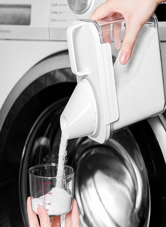 Akalin [2 Pack] Laundry Detergent Dispenser for Laundry Room Organization and Storage,37 Oz Laundry Soap Dispenser,Liquid Laundry Detergent Dispenser with 4 Removable Labels,BPA Free & PET Plastic,Clear - Image 3