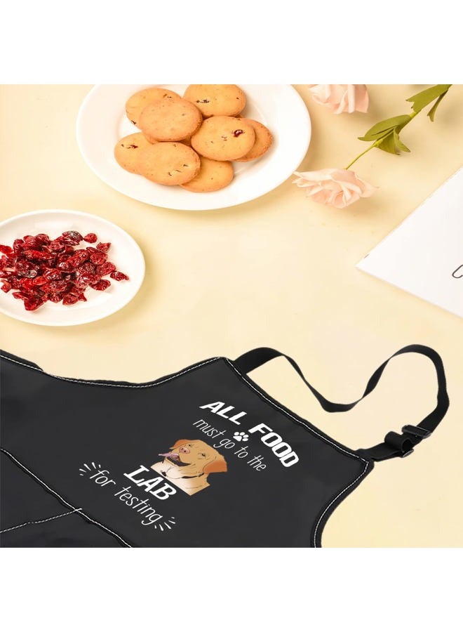 LEVLO All Food Must Go to The Lab for Testing Tea Apron Kitchen Dish Apron for Dog Dad Mom(Lab for Testing) - Image 5