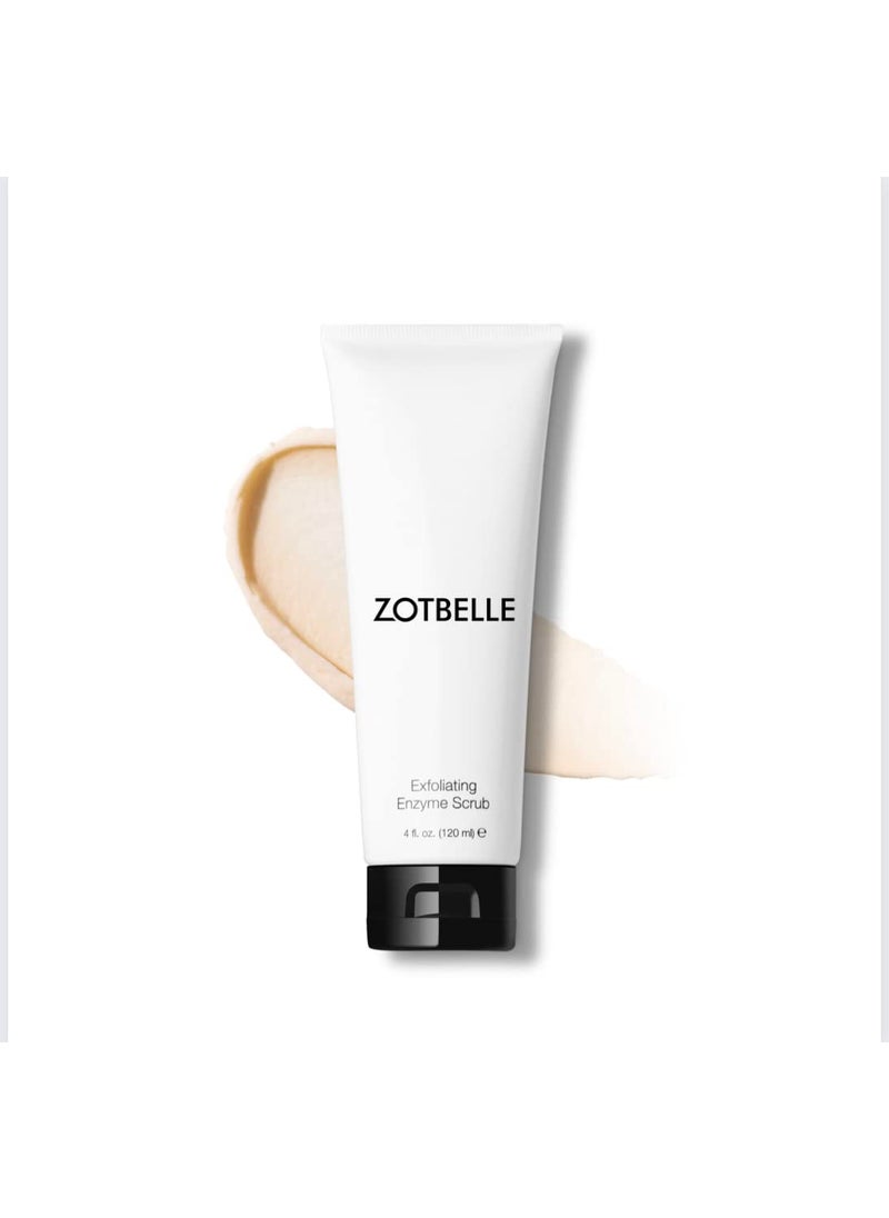 ZOTBELLE EXFOLIATING ENZYME SCRUB Perfect to Remove Residual Dead Skin Cells and Particles from the Face Through Gentle Exfoliation with Jojoba Esters 