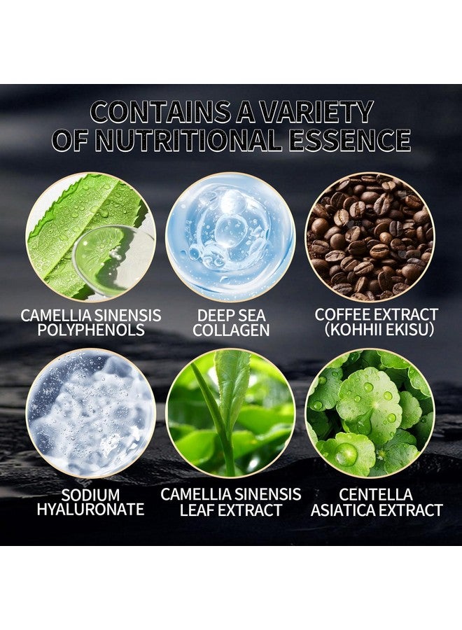 روس رقع الكولاجين تحت العين مع قناع علاج العين بالكافيين للهالات السوداء وتعب العين والانتفاخات المنعشة والمنشطة للعناية بالبشرة وسادات جل العين 20 زوجًا - Image 3