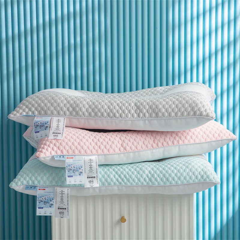 Summer Ice Silk Breathable Household Cool Cassia Seed Ice Cream Pillow Soft Pressure Release Student Living Single Student Pillow - Image 3