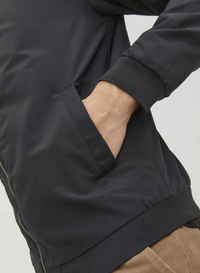 جاك اند جونز Solid Bomber Jacket with Pockets