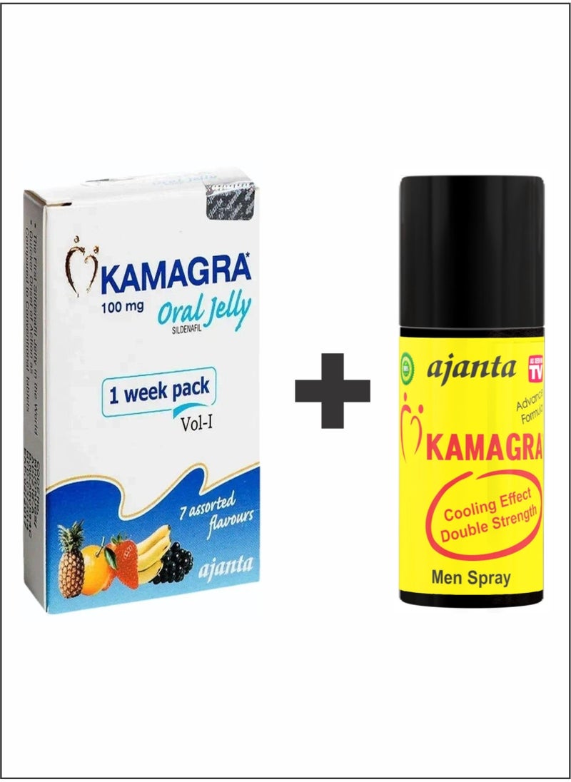 Generic Kamgra Oral Jelly 100mg Weekly Pack + 45ml Spray  Unlock Your Best Performance 