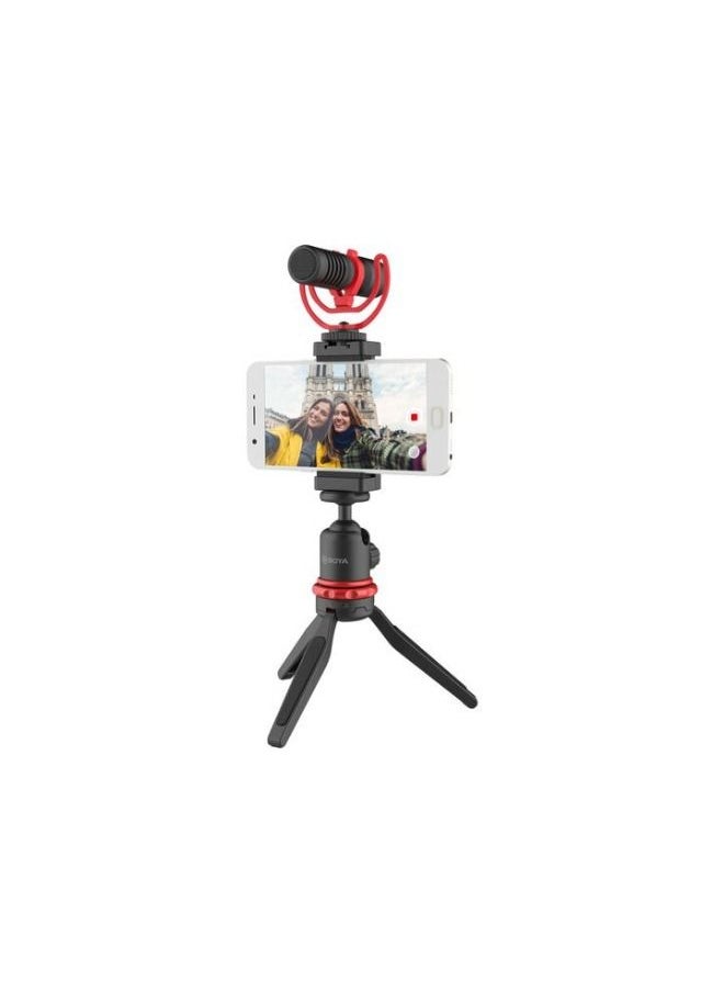 BOYA - BOYA BY-VG350 Smartphone Vlogger Kit Plus with BY-MM1+ Mic, LED Light, and Accessories - Image 1