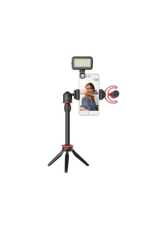 BOYA - BOYA BY-VG350 Smartphone Vlogger Kit Plus with BY-MM1+ Mic, LED Light, and Accessories - Image 1