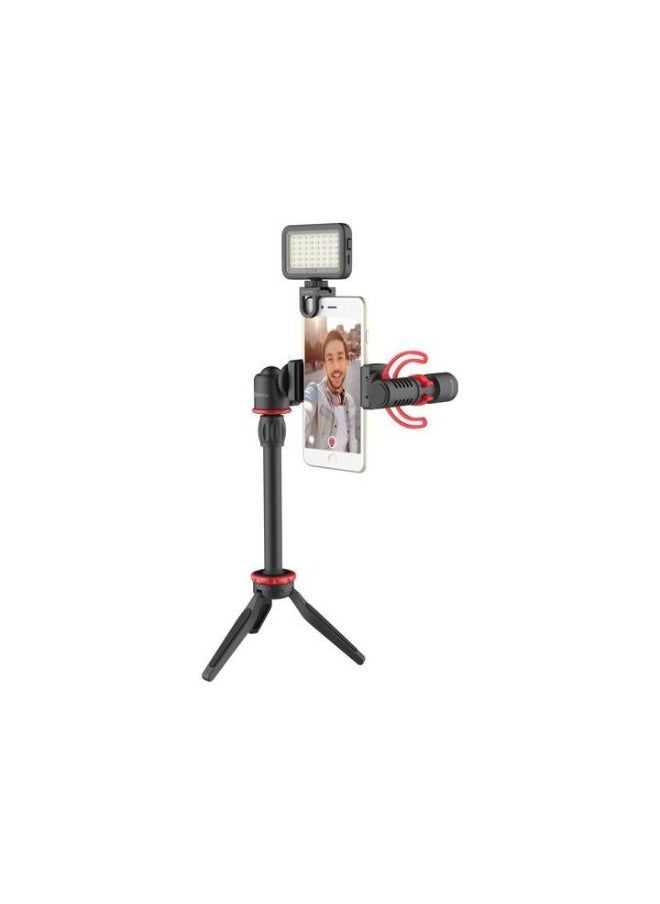 BOYA - BOYA BY-VG350 Smartphone Vlogger Kit Plus with BY-MM1+ Mic, LED Light, and Accessories - Image 1
