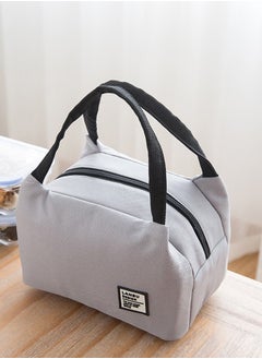 General Insulated Canvas Tote Lunch Bag Grey 23 x18 x 15cm  - Image 2