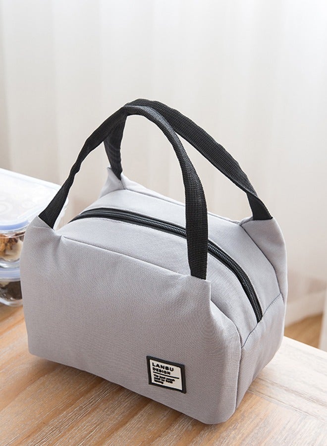 general Insulated Canvas Tote Lunch Bag Grey 23 x18 x 15cm - Image 2
