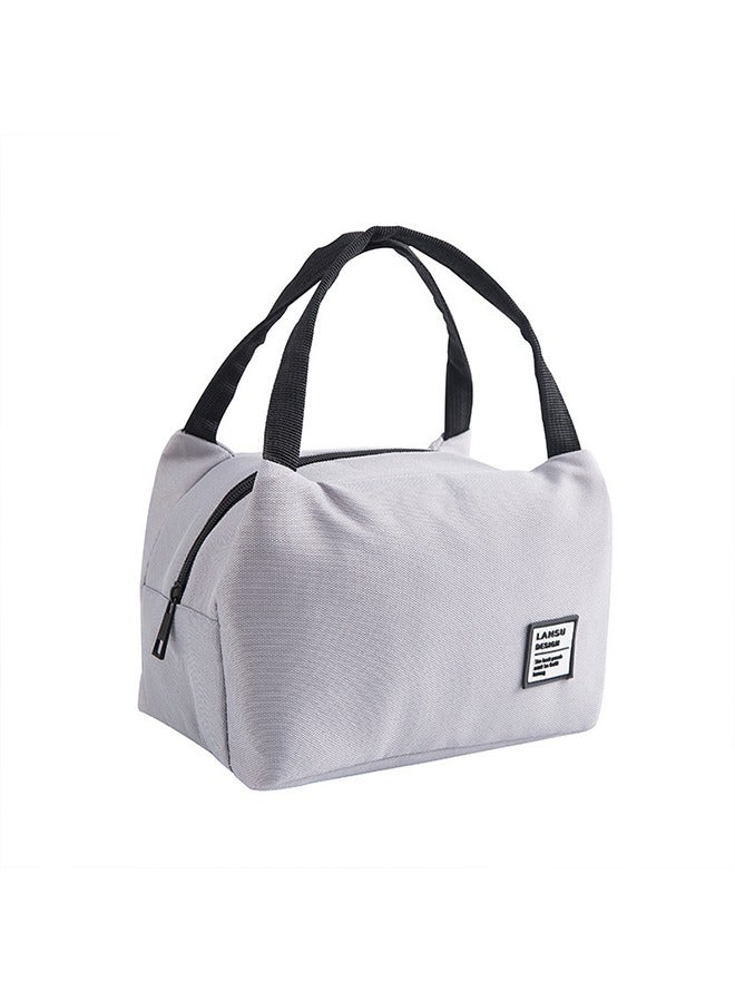 general Insulated Canvas Tote Lunch Bag Grey 23 x18 x 15cm - Image 1