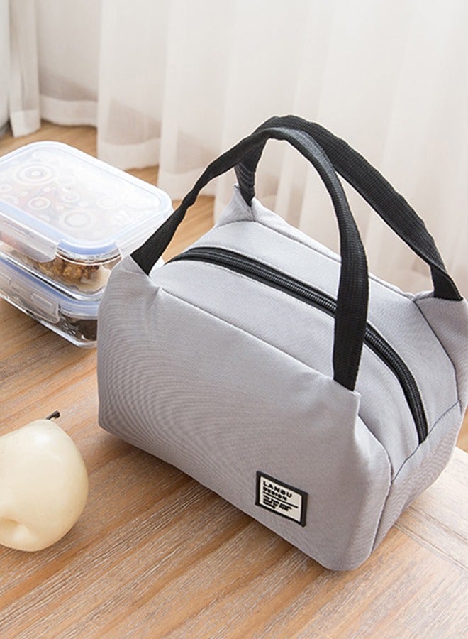 general Insulated Canvas Tote Lunch Bag Grey 23 x18 x 15cm - Image 3