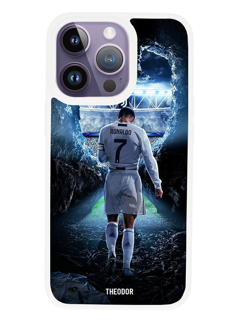 Theodor Protective Case Anti Scratch Shock Proof Cover For APPLE IPHONE 14 PRO Ronaldo (White Bumper) - Image 1