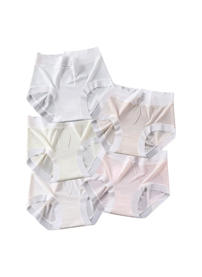 Generic 5-Piece Cotton Panties Briefs Stylish Women's Bikini Underwear, Summer Lightweight Breathable Knickers  - Image 1