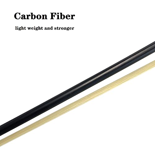 LIEKE Carbon Fiber Violin Bow 4/4 Full Size LightWeight Fiddle Bow (4/4 size, Black) - Image 4