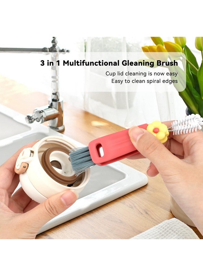 Pinsit Straw Cleaner Brush for Stanley, Extra Long Straw Cleaner Brush Set for Stanley Yeti Tumbler, 3 in 1 Cup Lid Cleaning Brush Kit for Yeti Mugs, Multifunctional Water Bottle Brushes for Cleaning - Image 4