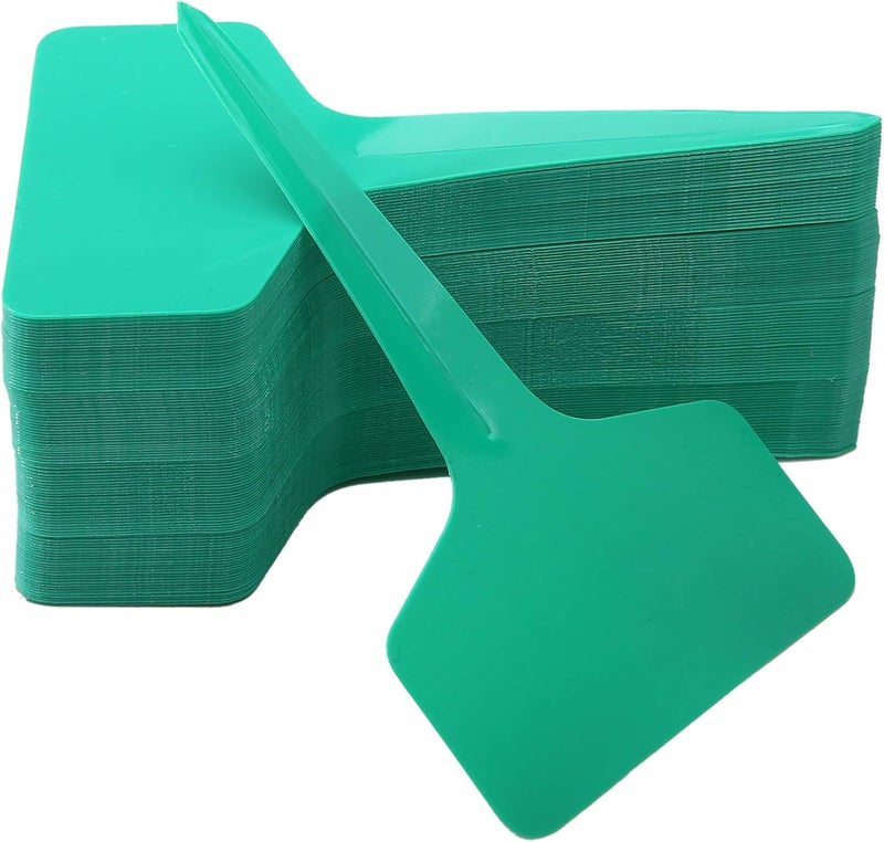 Mihey 100 Pcs T-Type Plant Labels with a Gel Pen, Waterproof Nursery Plant Tags Plastic Garden Markers, Green, 6 x 10cm - Image 4