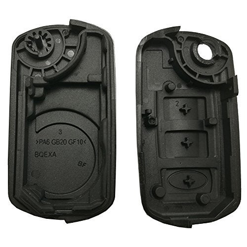 BTOZRF Key Fob Case Shell Fit for Land Rover LR3 Discovery Range Rover Sport Flip Keyless Entry Remote Car Key Fob Cover Replacement Key Casing - Image 4