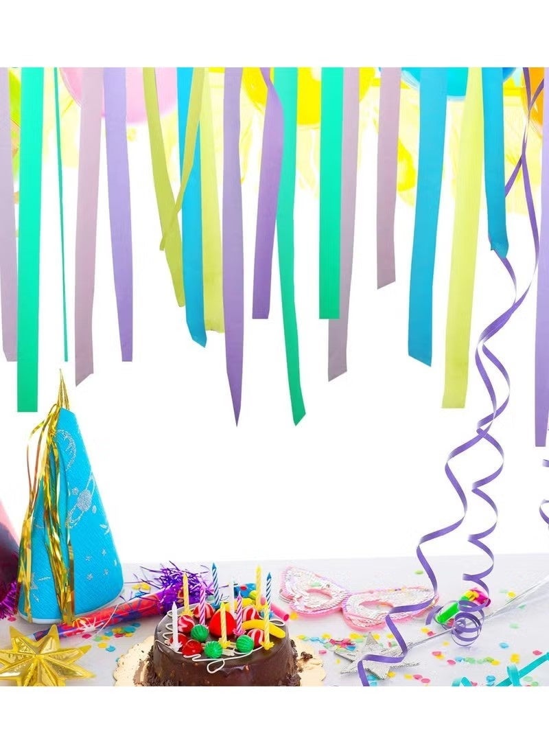 Realfrog Crepe Paper Streamers Pack of Party Streamers in 6 Pastel Colors for Birthday Decorations,Pastel Crepe Streamers Party Decorations, Wedding Decorations Baby Shower Decorations 6 Rollsa - Image 2