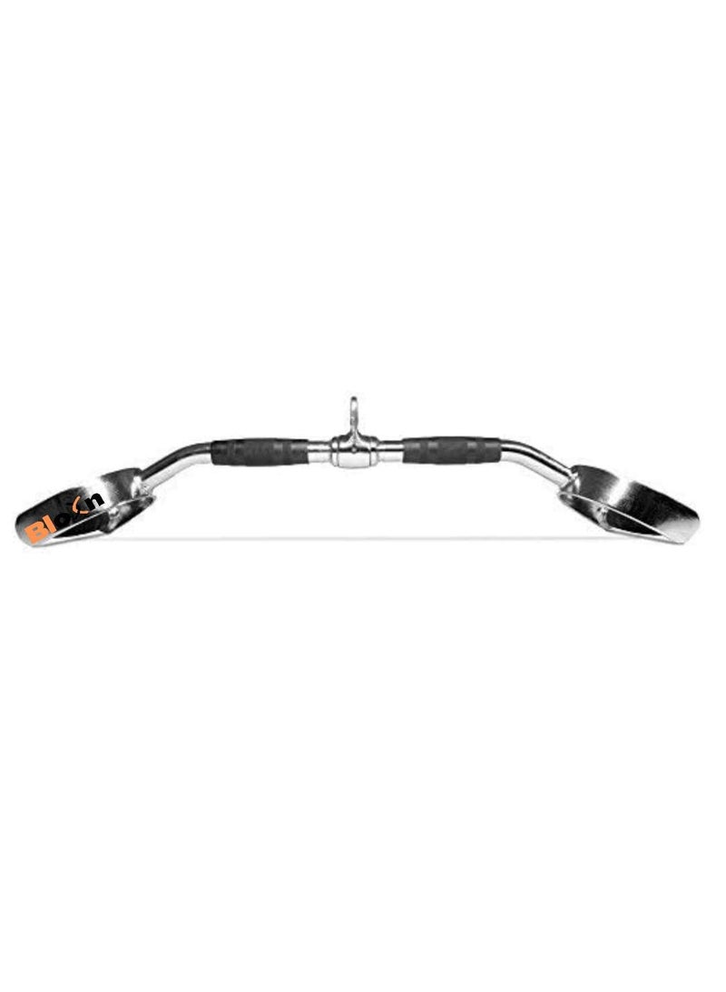 Boxn Gym Machine Straight LAT Bar, with Double D Handle, High Pulley, with Rubber Grip & Safety Lock, Ideal for Triceps, shoulders, & Back Exercise (26 inch) - Image 4