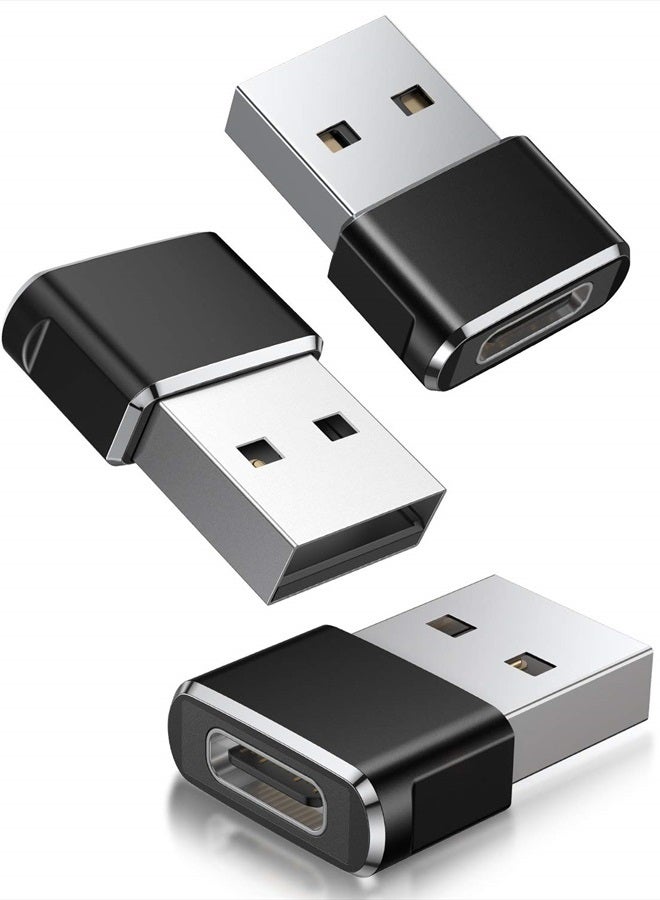 Basesailor محول USB إلى USB C 3 حزمة، محول كابل نوع C أنثوي إلى USB A ذكر لجهاز MacBook Pro، iMac، PC، لابتوب، كمبيوتر، Samsung Galaxy Note 10 20 S20 S21 S22 S23، Google Pixel 5 4 4A 3 3A 2 XL - Image 1