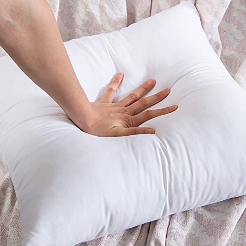 EMEMA Pack of 2 Outdoor Pillow Inserts Waterproof Throw Pillow Premium Fluffy Decorative Cushion Square Inner Soft for Patio Furniture Garden Sleeping Bed Couch Sofa 20x20 Inch 50x50 cm - Image 2