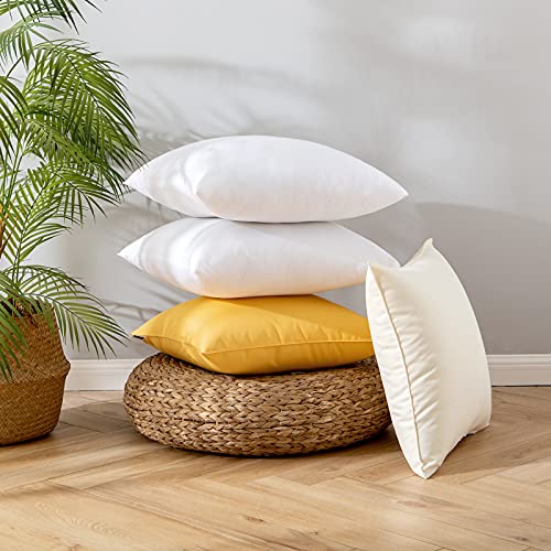 EMEMA Pack of 2 Outdoor Pillow Inserts Waterproof Throw Pillow Premium Fluffy Decorative Cushion Square Inner Soft for Patio Furniture Garden Sleeping Bed Couch Sofa 20x20 Inch 50x50 cm - Image 5