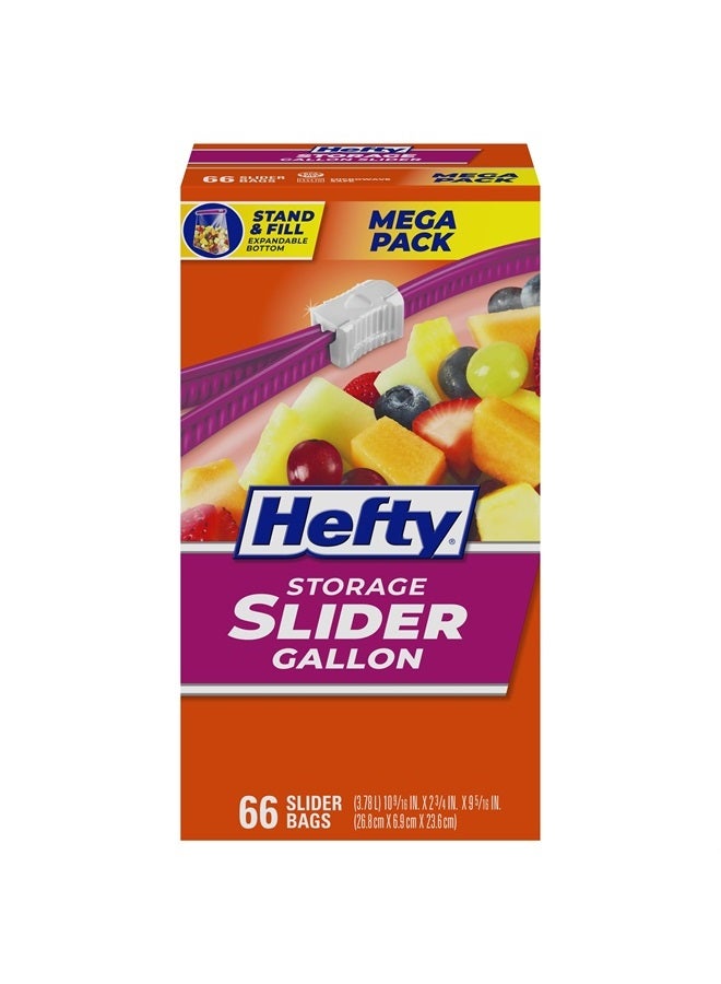 Hefty Slider Storage Bags, Gallon Size, 66 Count  - Image 1