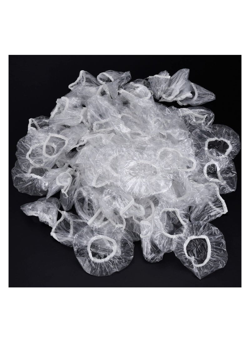 BLOOMING TIME 100pcs Disposable Ear Protectors Waterproof Ear Covers Plastic Shower Ear Protector Caps for Bathing Accessories Ear Cover Caps for Hair Dye Spa Salon  - Image 4