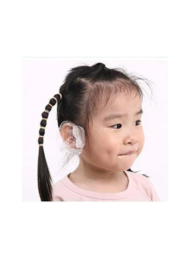 BLOOMING TIME 100pcs Disposable Ear Protectors Waterproof Ear Covers Plastic Shower Ear Protector Caps for Bathing Accessories Ear Cover Caps for Hair Dye Spa Salon  - Image 2