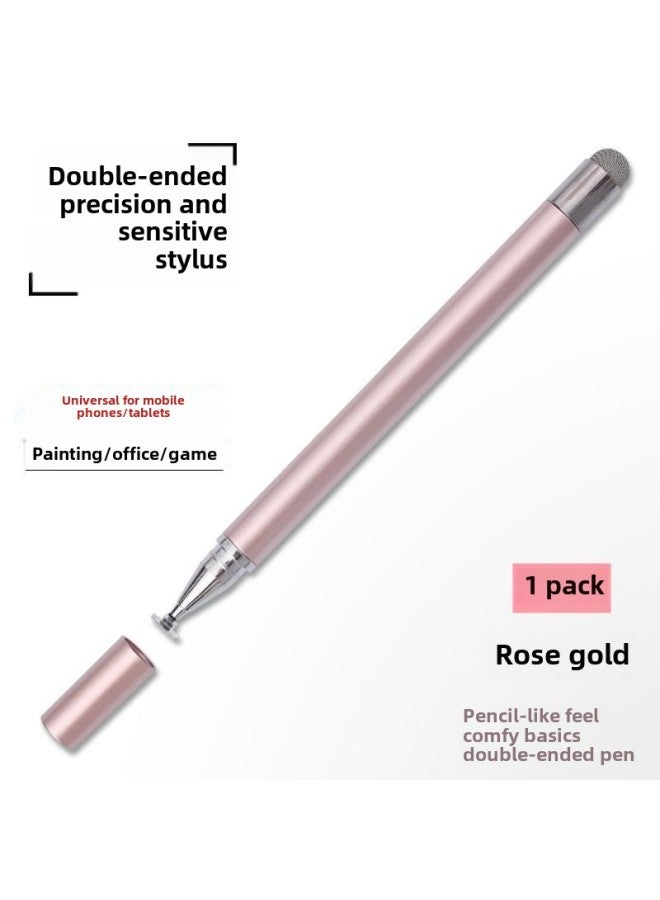 Source Manufacturer Disc Fiber Cloth Head Stylus For Apple IPAD Huawei Capacitive Pen Tablet Stylus-Color:Rose Gold [disc Pen Fiber Cloth Head]] - Image 1