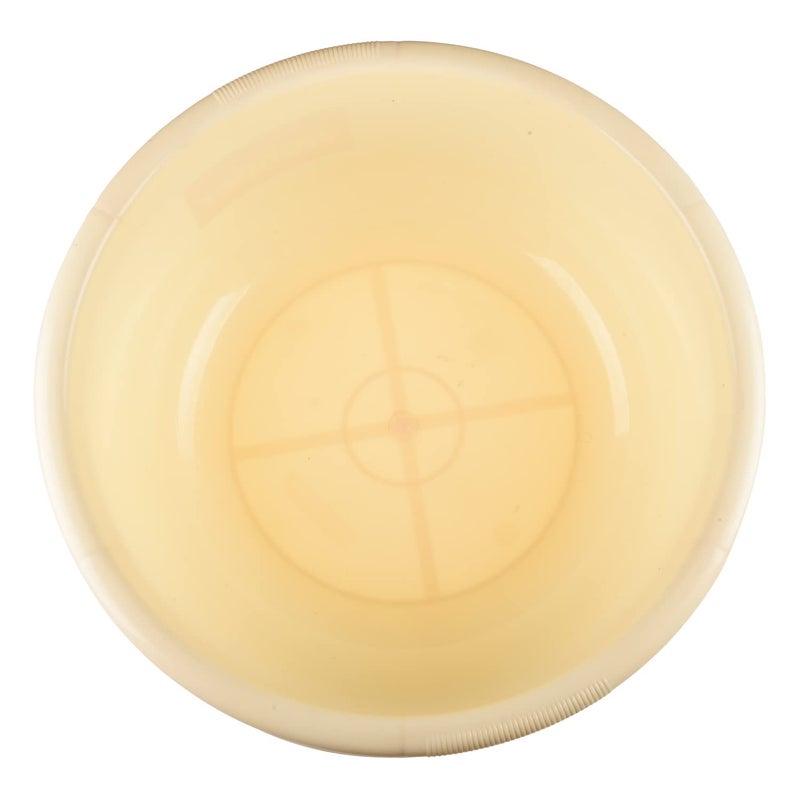 Kuber Industries Bath Tub|Versatile Plastic Utility Gaint Tub|Durable Deep Tub for Baby Bathing|Washing Clothes|Feeding Pan|26 Liter|Pack of 2 (Brown & Cream) - Image 5