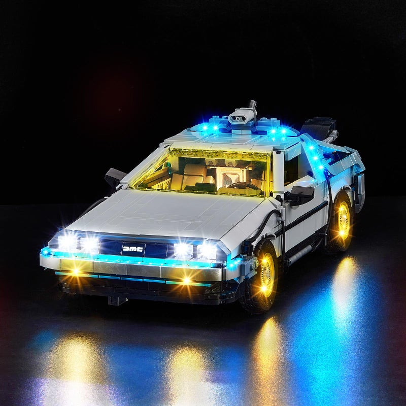 Kyglaring LED Light Kit Compatible with Lego Back to The Future Time Machine 10300 Building Blocks, Upgraded Original Movie Sound, Lighting Accessories for Lego 10300 Model Set, Lights Only - Image 1