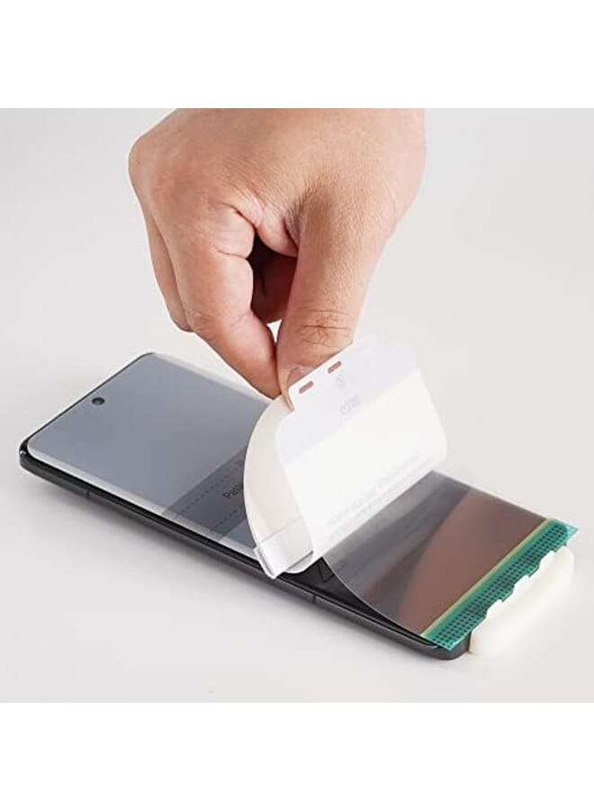 Ibywind Screen Protector For Samsung Galaxy S23 Ultra 5G 6.8 Inches With 2Pcs Flexible Tpu Film 1Pc Camera Lens Protector 1Pc Backing Carbon Fiber Film Fingerprint Reader Easy To Install - Image 4