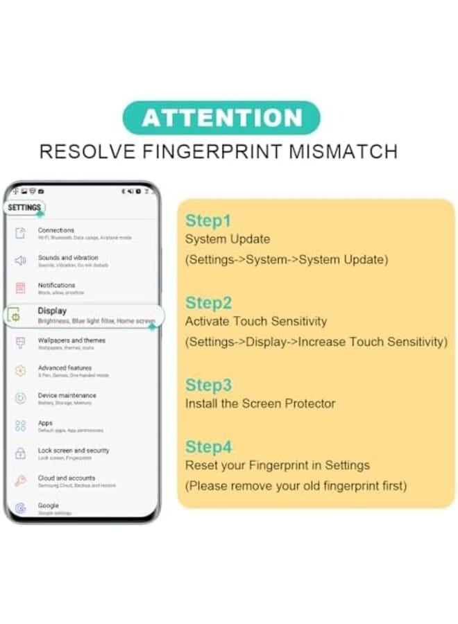 Ibywind Screen Protector For Samsung Galaxy S23 Ultra 5G 6.8 Inches With 2Pcs Flexible Tpu Film 1Pc Camera Lens Protector 1Pc Backing Carbon Fiber Film Fingerprint Reader Easy To Install - Image 3