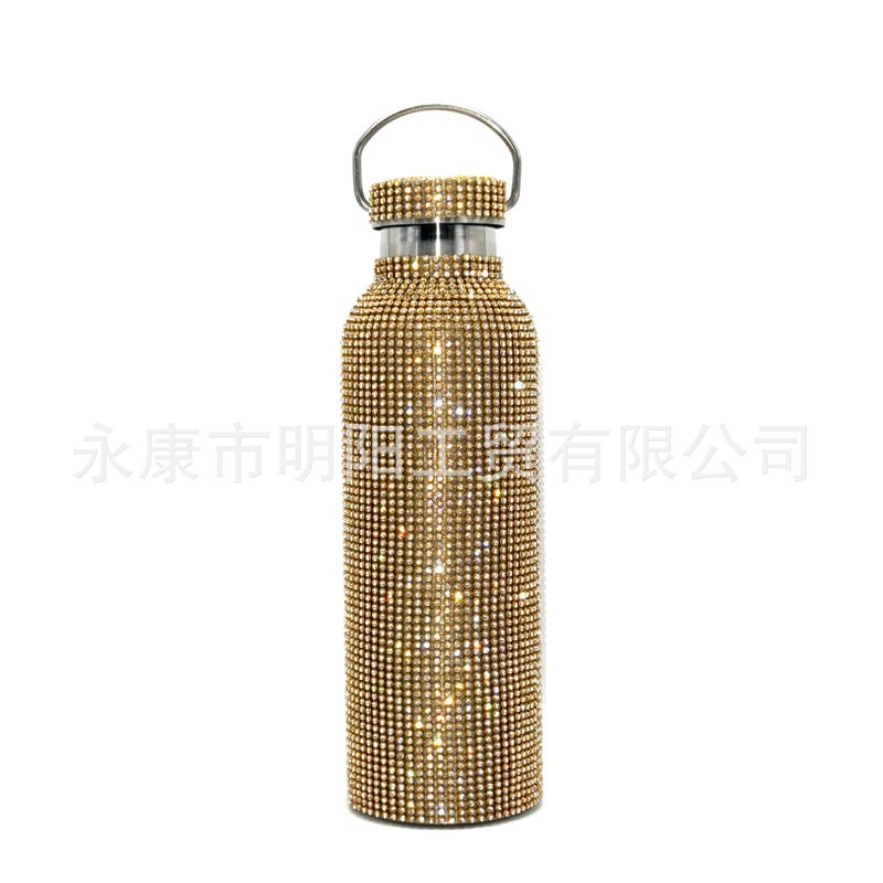 Diamond Thermos Cup King Diamond-Encrusted Water Cup Fashion Online Red Diamond-Encrusted Water Cup Creative Trend - Image 1