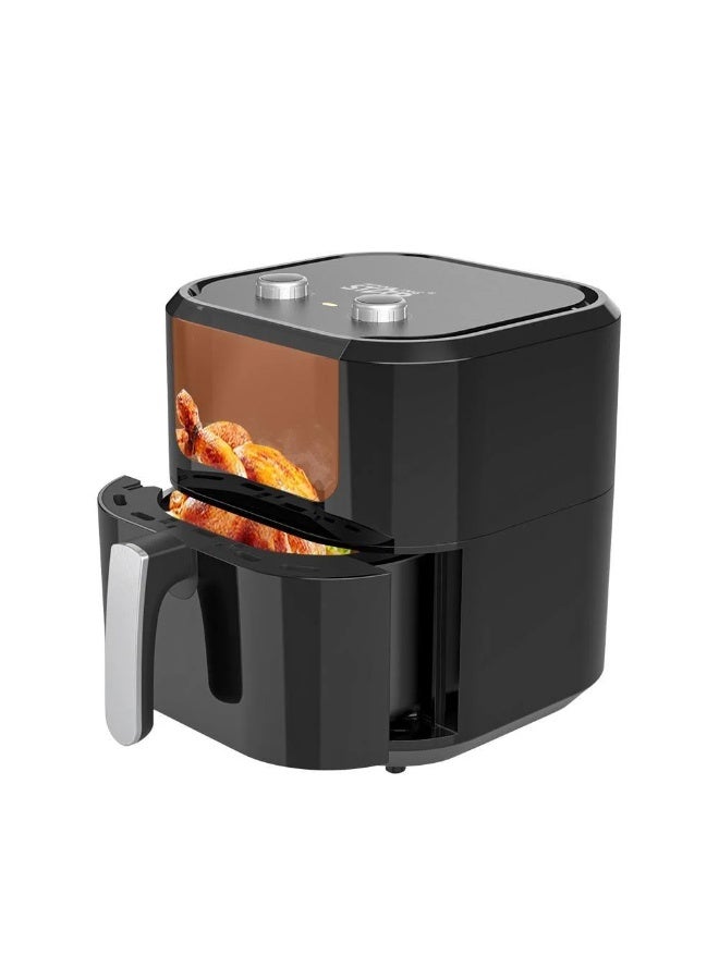 Winning Star air fryer, capacity 7.7 liters, without oil, non-stick surface, adjustable indicator, 1800 watts, black, ST-9649 - Image 1