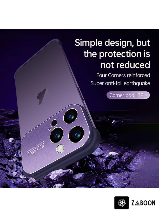 Zaboon Protective Case Cover For iPhone 14 Metal Large Window + TPU Corners Phone Protective Frame - Image 3