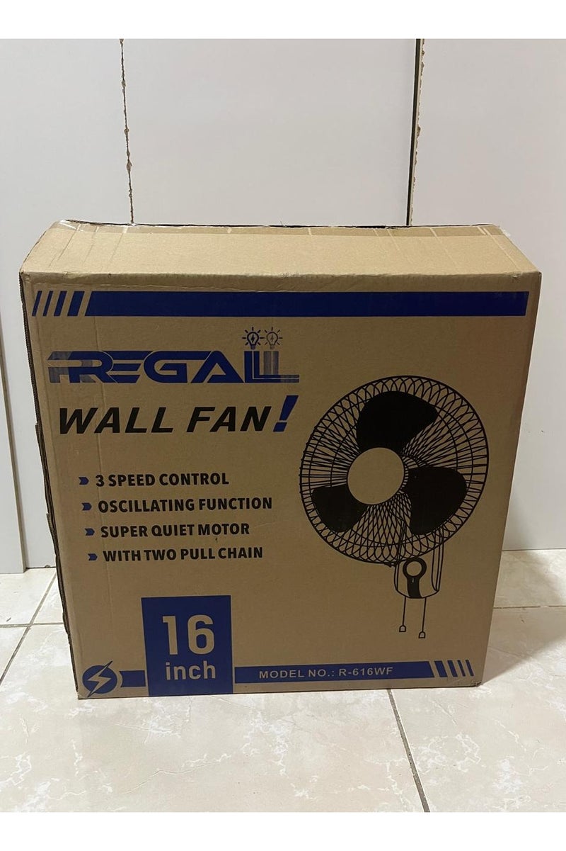 Regal 16" Wall Fan| High Performance Fan with 3-Speed Controls, 3 Leaf Blades and | Cooling| High Performance Motor for High Speed Wind(2PC,PACK) - Image 1