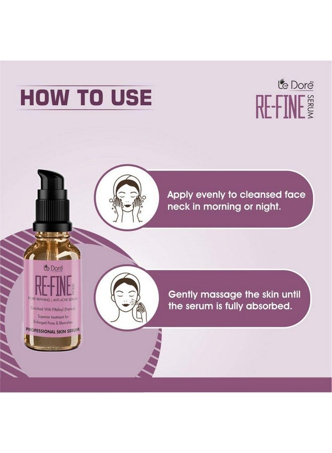 Le Dore Refine Pore Tightening Sebum Control Anti Acne Clinically Proven Professional Face Serum Superior Treatment Of Enlarged Clogged Pores & Blemishes For Men & Women 15 Ml - Image 5