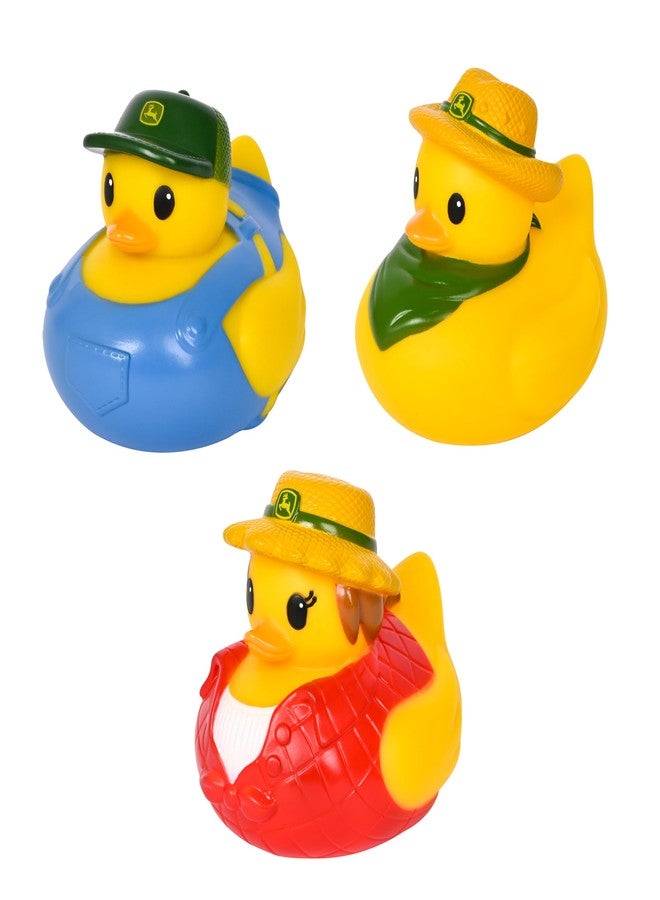 John Deere Rubber Duck - Collectible Farm Duckies in Assorted Cowboy & Farmer Inspired Styles - 3 Pack - Image 2