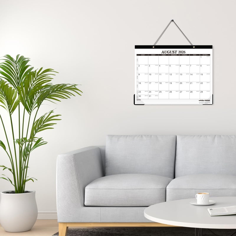 Tersus 2026 Desk Calendar - 12 Monthly Desk Calendar 2026, Feb.2026 - Dec.2026, 14.6" x 11.5", Desk/Wall Calendar 2-in-1, Thick Paper with Corner Protectors, Hanging Holes, Large Daily Blocks - Image 2