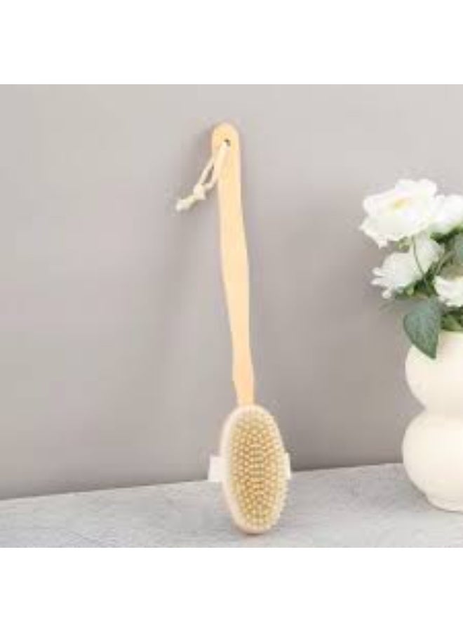 Generic valueable 1 Dry Exfoliating Body Brush - Practical Design with Wooden Handle - Suitable for Massage and Skin Cleansing - For Daily Home Use - Image 1