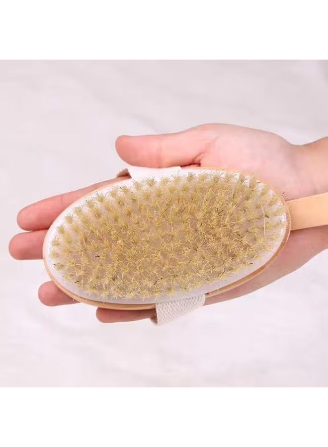 Generic valueable 1 Dry Exfoliating Body Brush - Practical Design with Wooden Handle - Suitable for Massage and Skin Cleansing - For Daily Home Use - Image 2