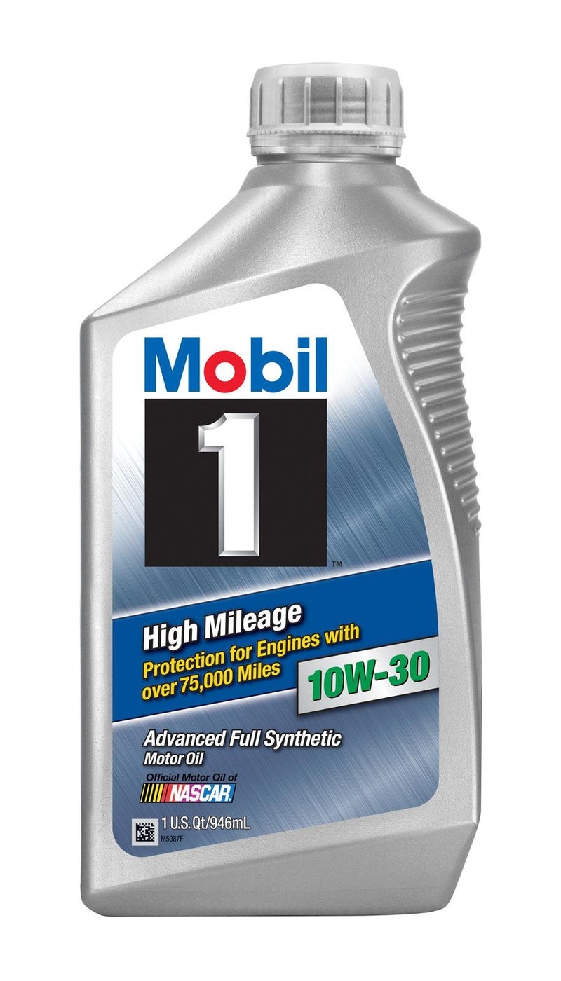 Mobil 1 103535 High Mileage 10W-30 Synthetic Motor Oil - 1 Quart Bottle - Image 4