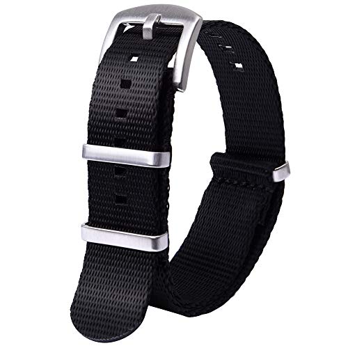 Ritche Christmas Gift Nylon Watch Strap with Heavy Buckle 18mm 20mm 22mm Premium Seat Belt Nylon Watch Bands for Men Women White Elephant Gifts Stocking Stuffers for Men - Image 3