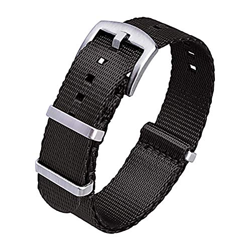 Ritche Christmas Gift Nylon Watch Strap with Heavy Buckle 18mm 20mm 22mm Premium Seat Belt Nylon Watch Bands for Men Women White Elephant Gifts Stocking Stuffers for Men - Image 1