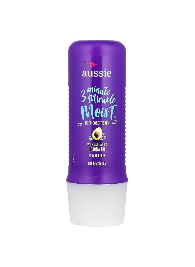 Aussie - Aussie, 3 Minute Miracle Moist, Deep Conditioner with Avocado & Jojoba Oil, 8 fl oz (236 ml) - Image 1
